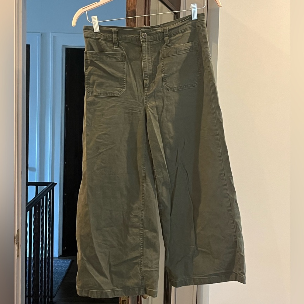 J. Crew Point Sur Olive Cropped Pants